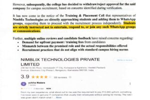 Nimblix – Recruitment – scam warning_page-0001