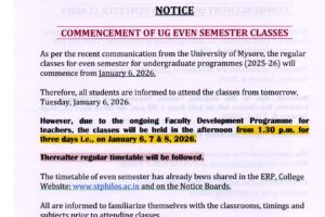 Commencement of UG Even Semester -2025-26 (1)