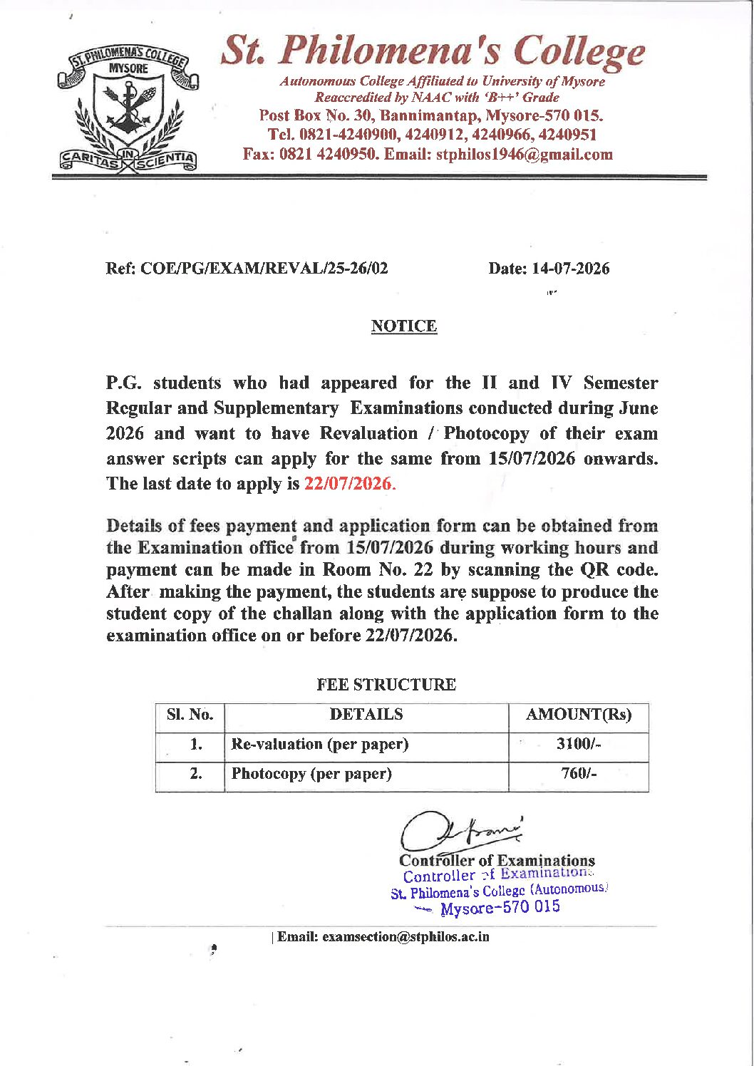PG REVALUATION JUL 26